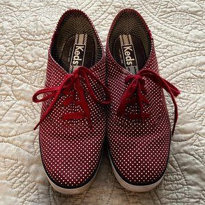 Keds Maroon Polka Dot Sneakers